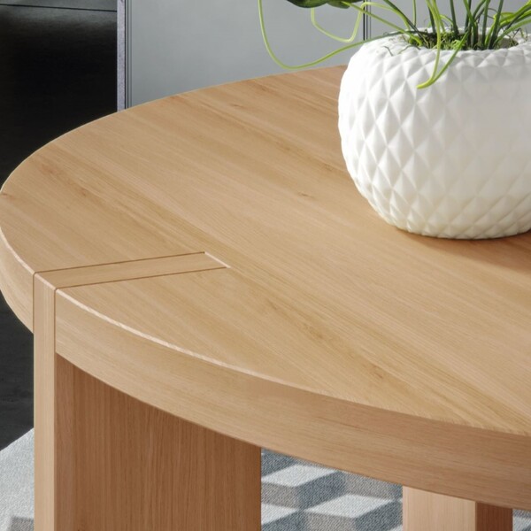 Table Basse Design Ronde Sur Mesure - Bois Massif - Fait Main Italien - Pièce Unique